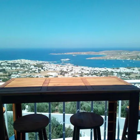 Semi-detached House On The Heights Of Parikia - Exceptional View Of The Cyclades