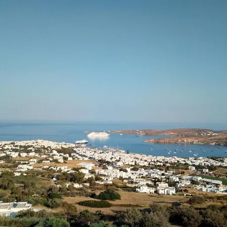 Semi-detached House On The Heights Of Parikia - Exceptional View Of The Cyclades Πάρος